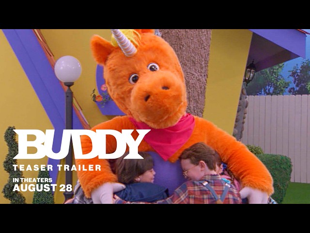 Buddy, la licorne orange de l'émission It's Buddy!